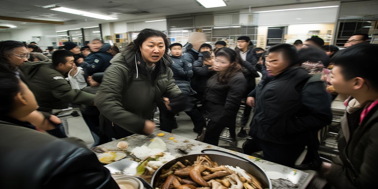 富顺某中学食堂现鼠头鸭脖翻版,家长冲击后厨遭保安殴打事件引发社会关注
